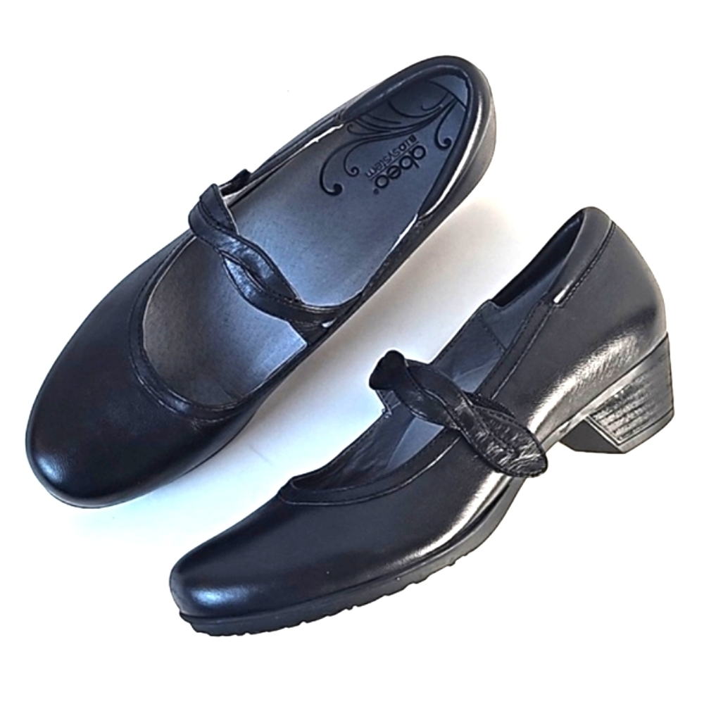 Abeo B.I.O.System Marisol Black Leather  Block Heel Comfort Mary Jane Pu… - Picture 3 of 16